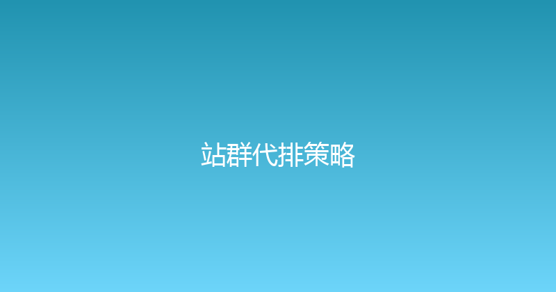 站群代排策略 封面图