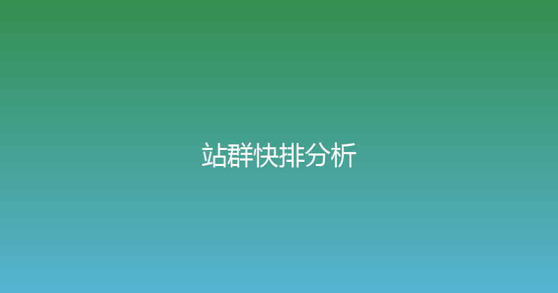 站群快排分析 封面图