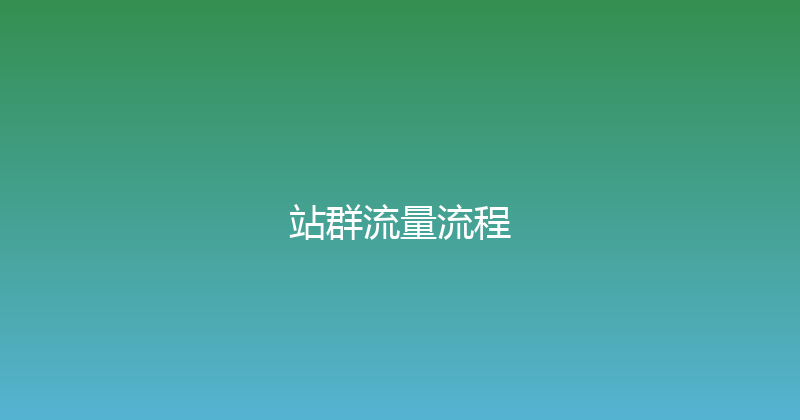 站群流量流程 封面图