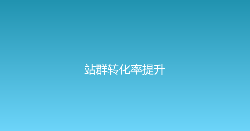 站群转化率提升 封面图